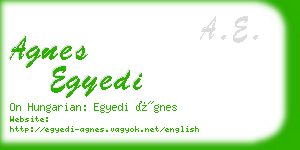 agnes egyedi business card